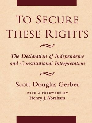 cover image of To Secure These Rights